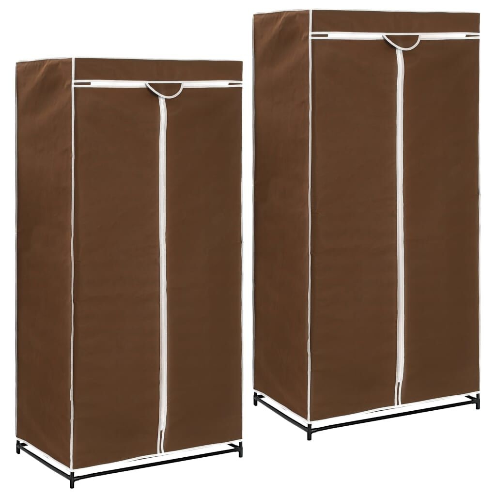 2 VidaXL Kledingkasten Bruin 75x50x160cm - 53% Korting!