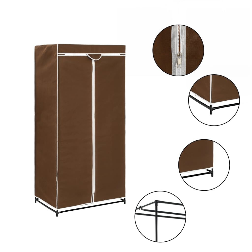 2 VidaXL Kledingkasten Bruin 75x50x160cm - 53% Korting!
