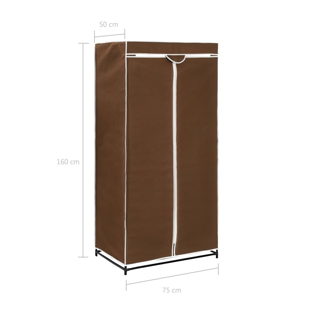 2 VidaXL Kledingkasten Bruin 75x50x160cm - 53% Korting!