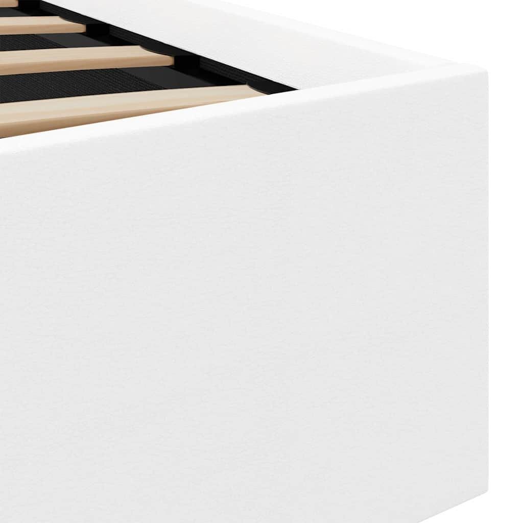 vidaXL LED Bed 160x200 Wit Kunstleer - Incl. Opslag - 35% Korting!