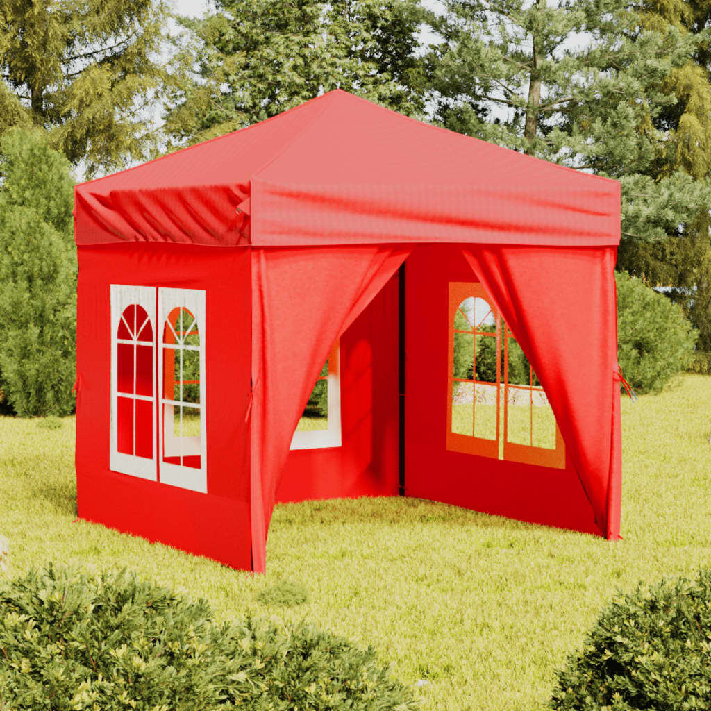 Partytent Inklapbaar 2x2m Rood -35%! Retourtje Deal