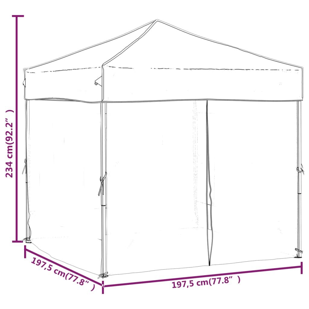 Partytent Inklapbaar 2x2m Rood -35%! Retourtje Deal