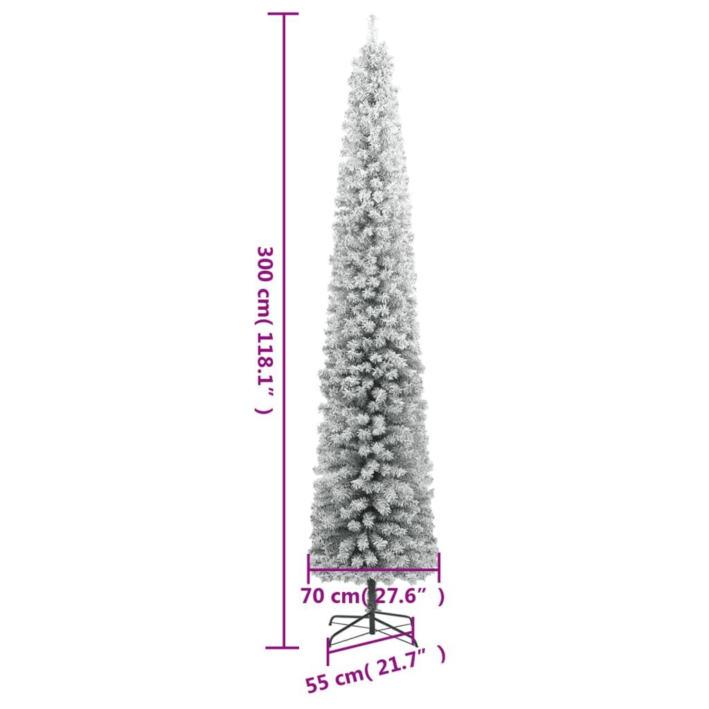 Kunstkerstboom Smal 300cm met Sneeuw - 41% Korting!