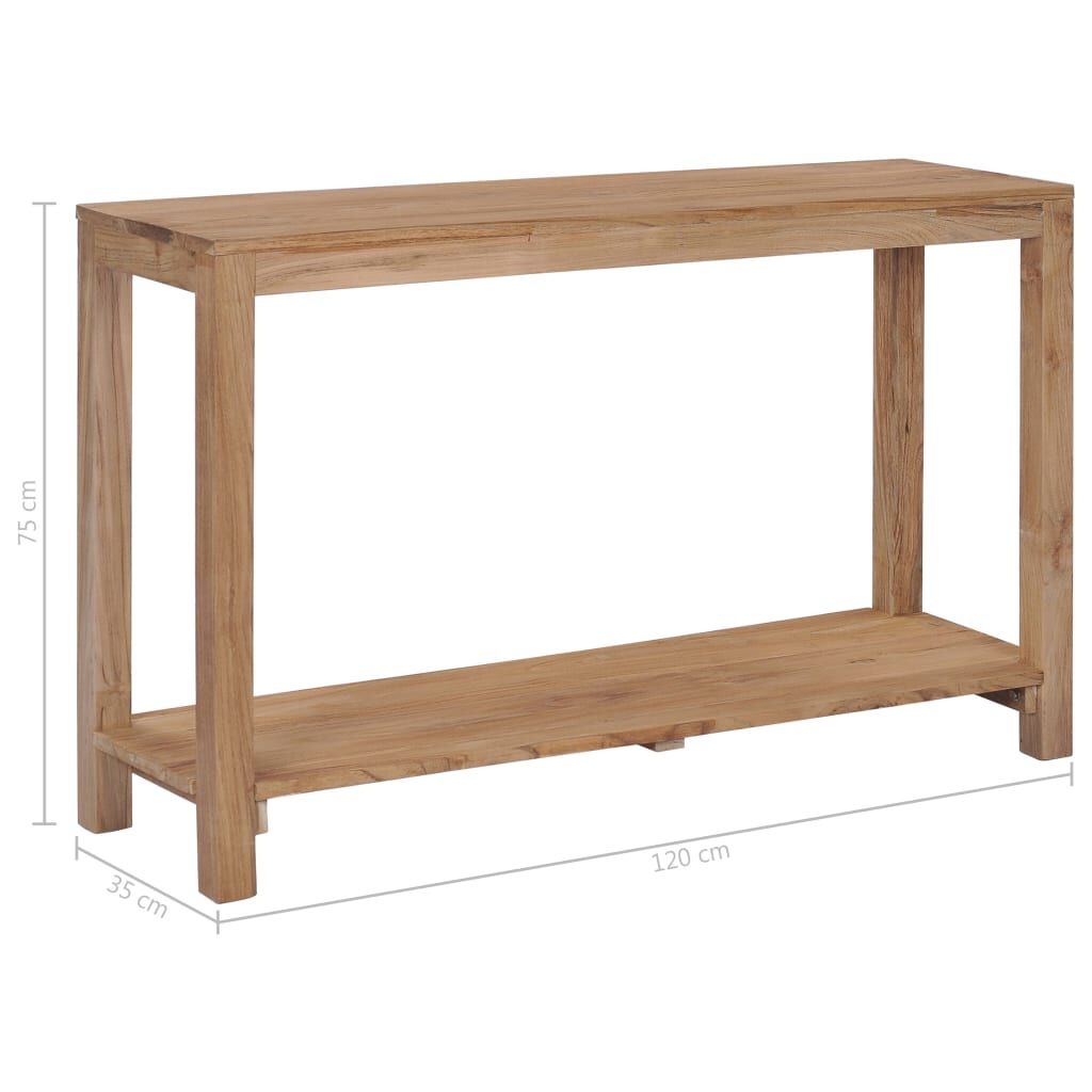 VidaXL Wandtafel Teakhout 120cm - 35% Korting!