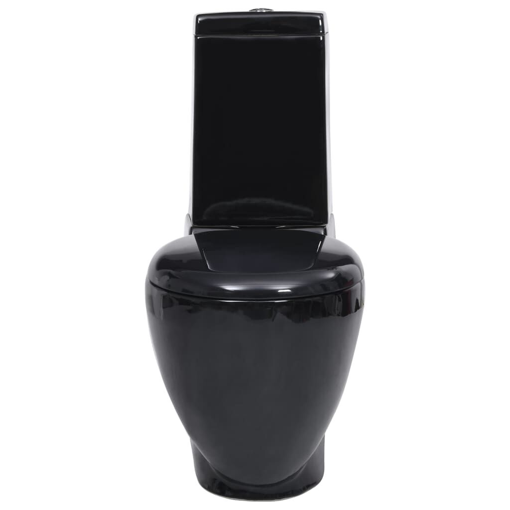 VidaXL Zwart Keramisch Toilet - Achterafvoer - 42% Korting!