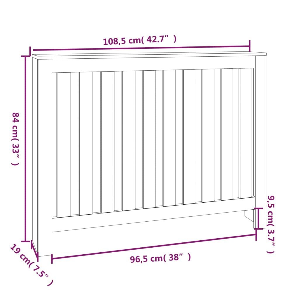 Radiatorombouw Grenenhout Wit 108cm - 42% Korting!
