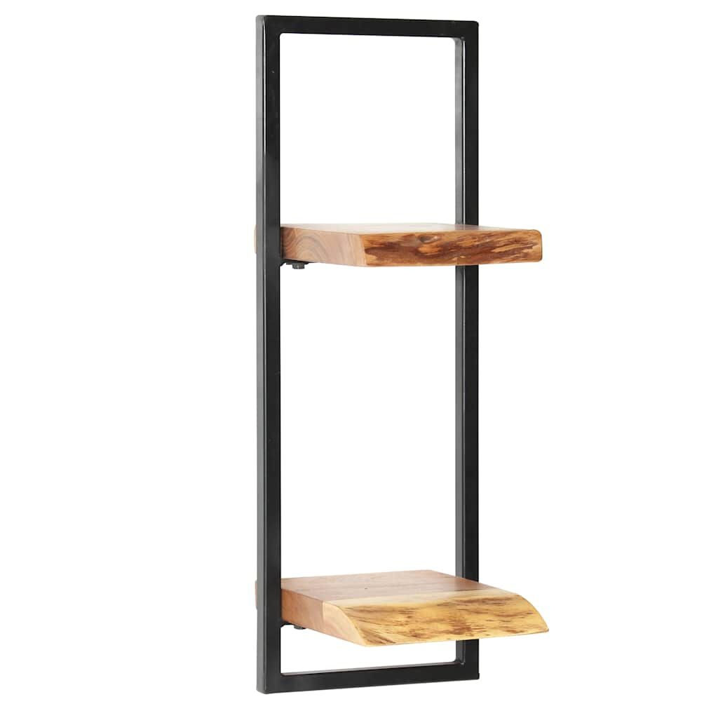 vidaXL Wandschappenset Acaciahout & Staal - 5-delig - 35% Korting!