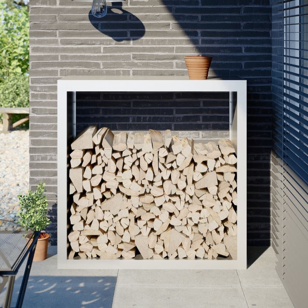 vidaXL Haardhoutrek Wit 100x40x100cm - 35% Korting!