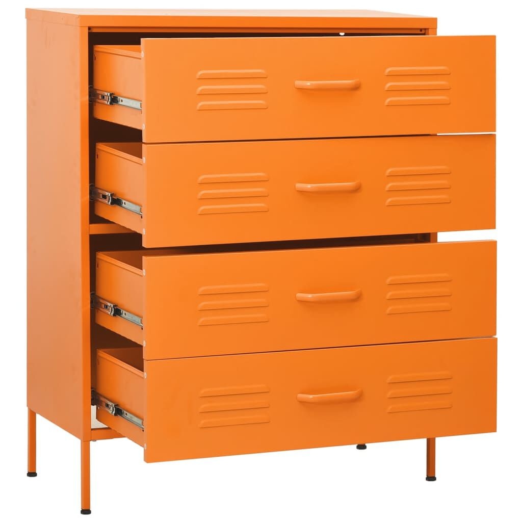 vidaXL Ladekast Staal Oranje 80cm - 35% Korting!
