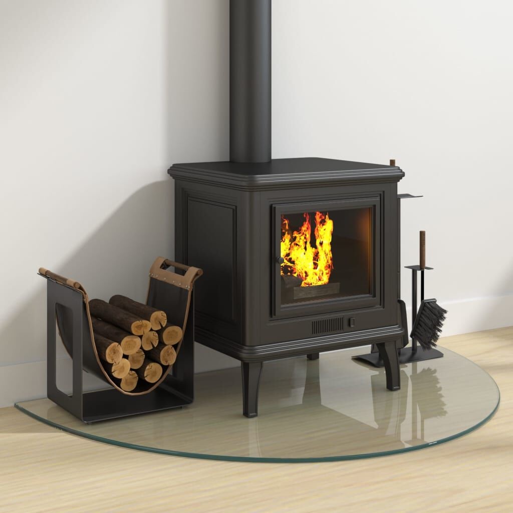 vidaXL Halfronde Glasplaat Open Haard 100x60cm - 47% Korting!