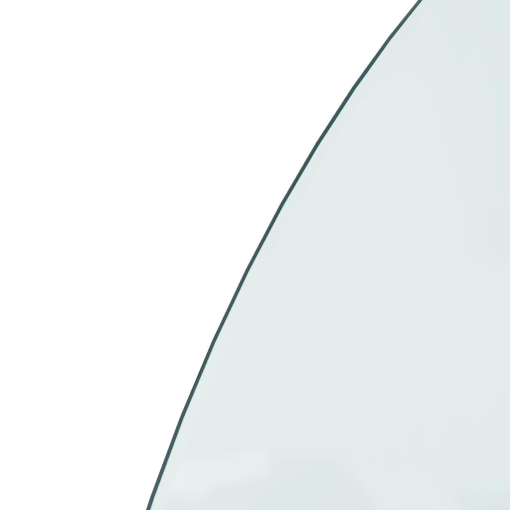 vidaXL Halfronde Glasplaat Open Haard 100x60cm - 47% Korting!