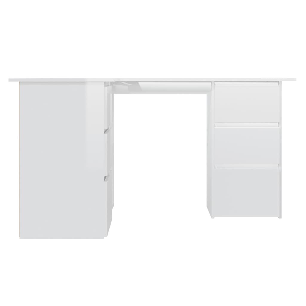 Hoekbureau Hoogglans Wit 145cm - 41% Korting!