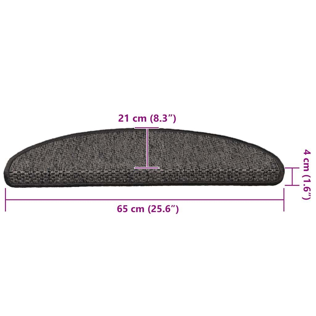 VidaXL Trapmatten (15 st) Zilver - Sisal Look - 41% Korting!