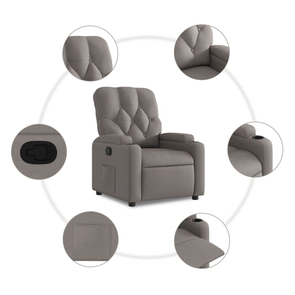 Verstelbare Fauteuil Taupe - 42% Korting! Zo Goed Als Nieuw!