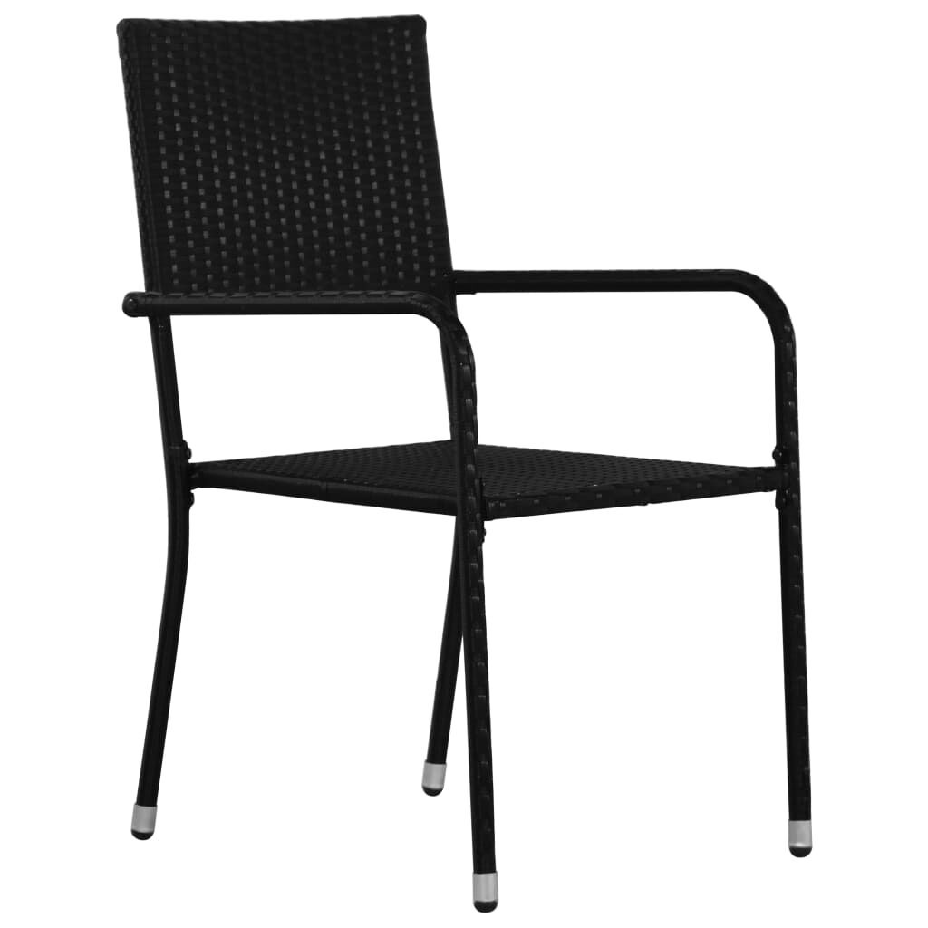 VidaXL Tuinstoelen (4 st) Zwart - 35% Korting!