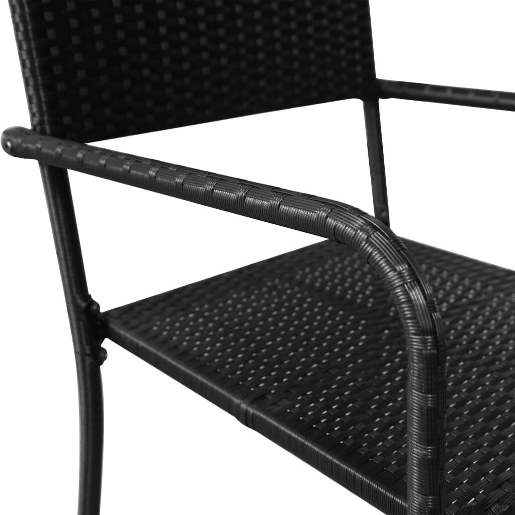 VidaXL Tuinstoelen (4 st) Zwart - 35% Korting!