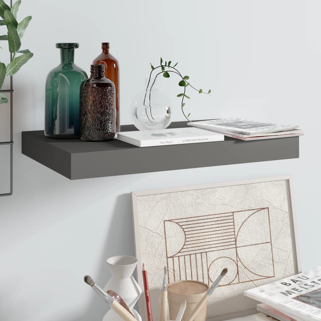 VidaXL Wandschap Grijs 40cm - 41% Korting! (Beschadigde Verpakking)