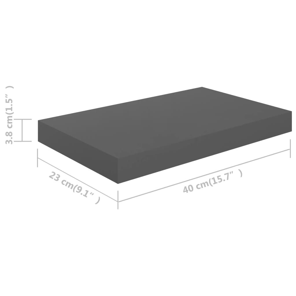VidaXL Wandschap Grijs 40cm - 41% Korting! (Beschadigde Verpakking)