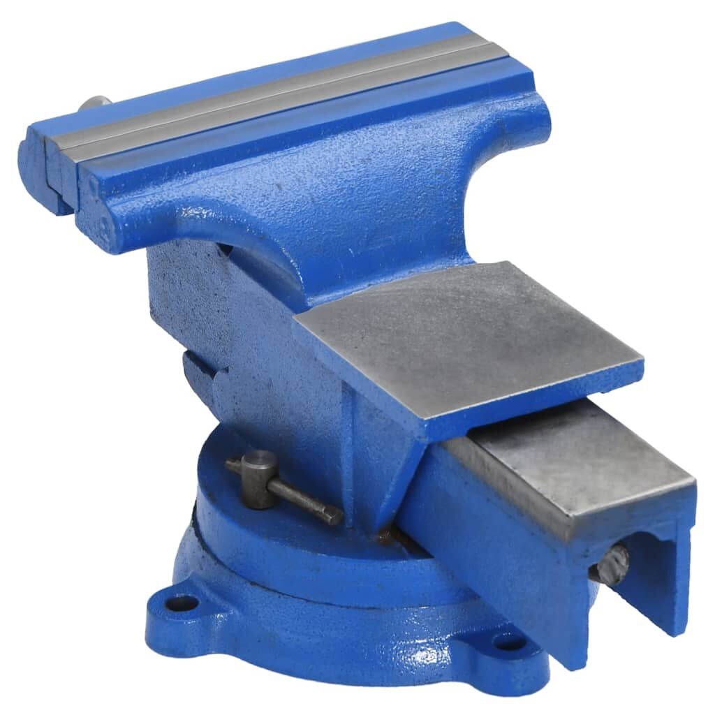 VidaXL Bankschroef 100mm Blauw - 35% Korting! Zo Goed Als Nieuw!