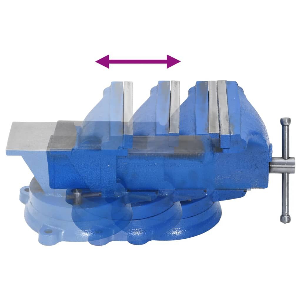 VidaXL Bankschroef 100mm Blauw - 35% Korting! Zo Goed Als Nieuw!