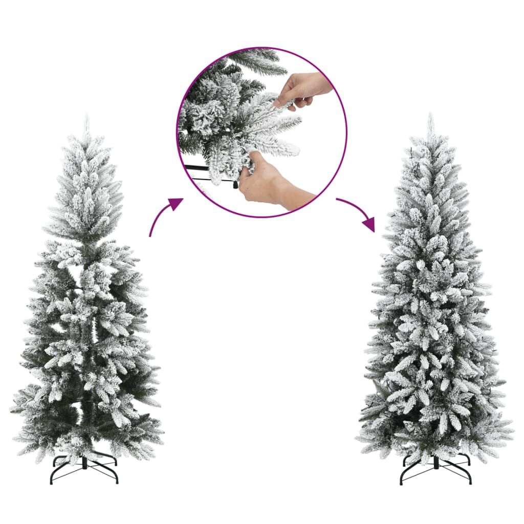 Kunstkerstboom Smal 210cm met Sneeuw - 41% Korting!
