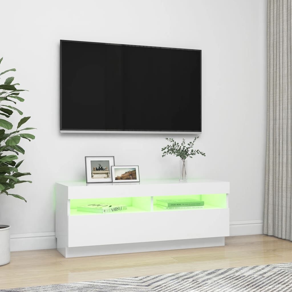 vidaXL TV-meubel Wit met LED - 53% Korting!