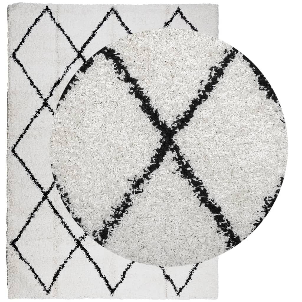 vidaXL PAMPLONA Vloerkleed 200x280 Crème/Zwart -35%