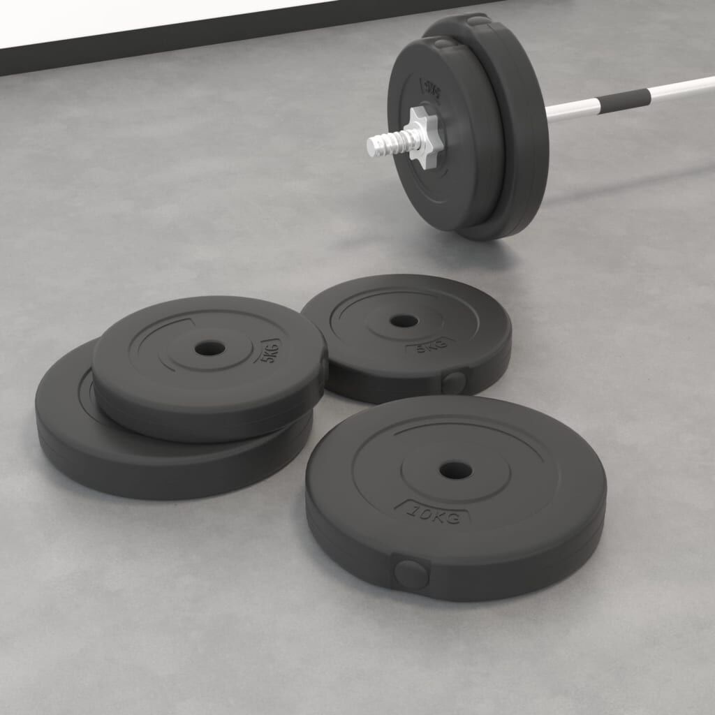 VidaXL Halterschijven Set 30kg - 45% Korting! Beton Gewichten