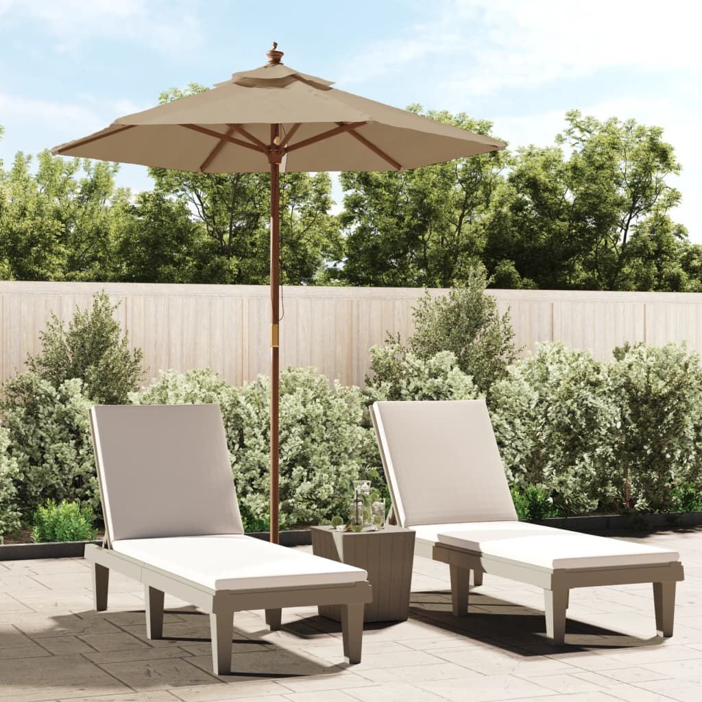 vidaXL Parasol Taupe 196x231cm - 35% Korting!