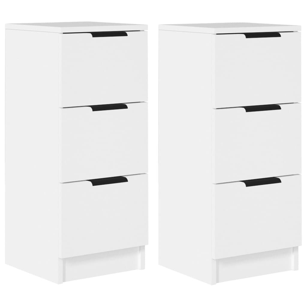 vidaXL Dressoirs (2x) Wit Hout - 35% Korting!