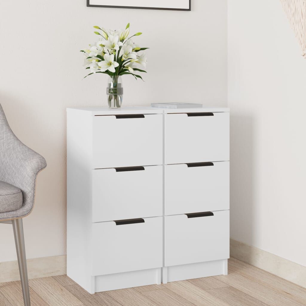 vidaXL Dressoirs (2x) Wit Hout - 35% Korting!