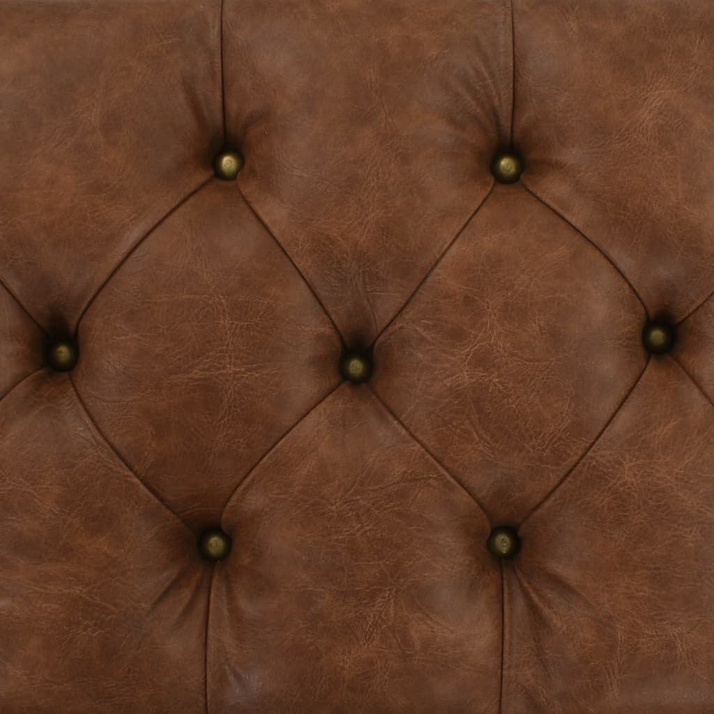 vidaXL Opbergbankje Hout/Kunstleer - Bruin - 35% Korting!
