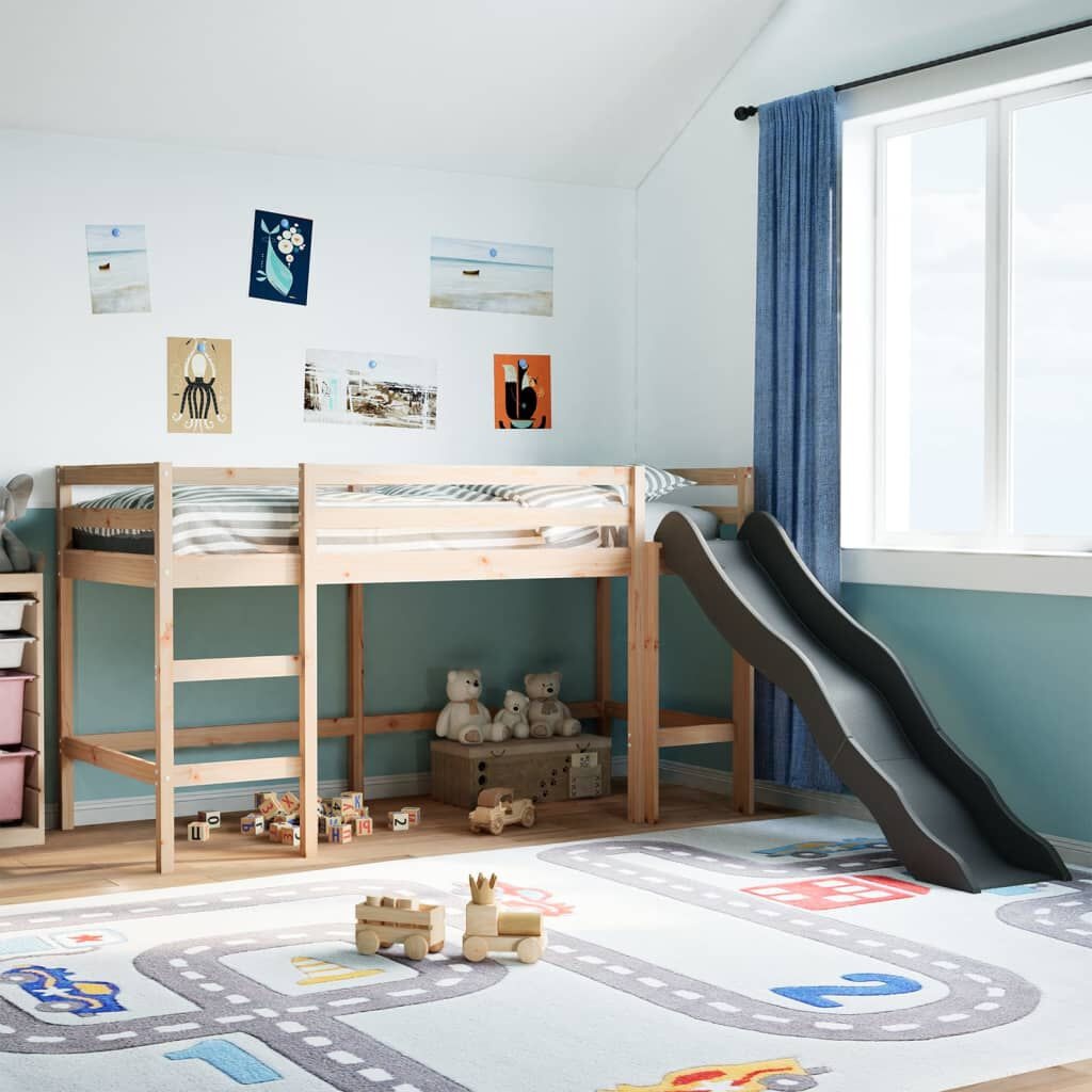Kinderhoogslaper Grenenhout 90x200cm -35% Korting! (Ongeopend)