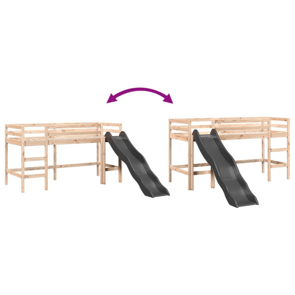 Kinderhoogslaper Grenenhout 90x200cm -35% Korting! (Ongeopend)
