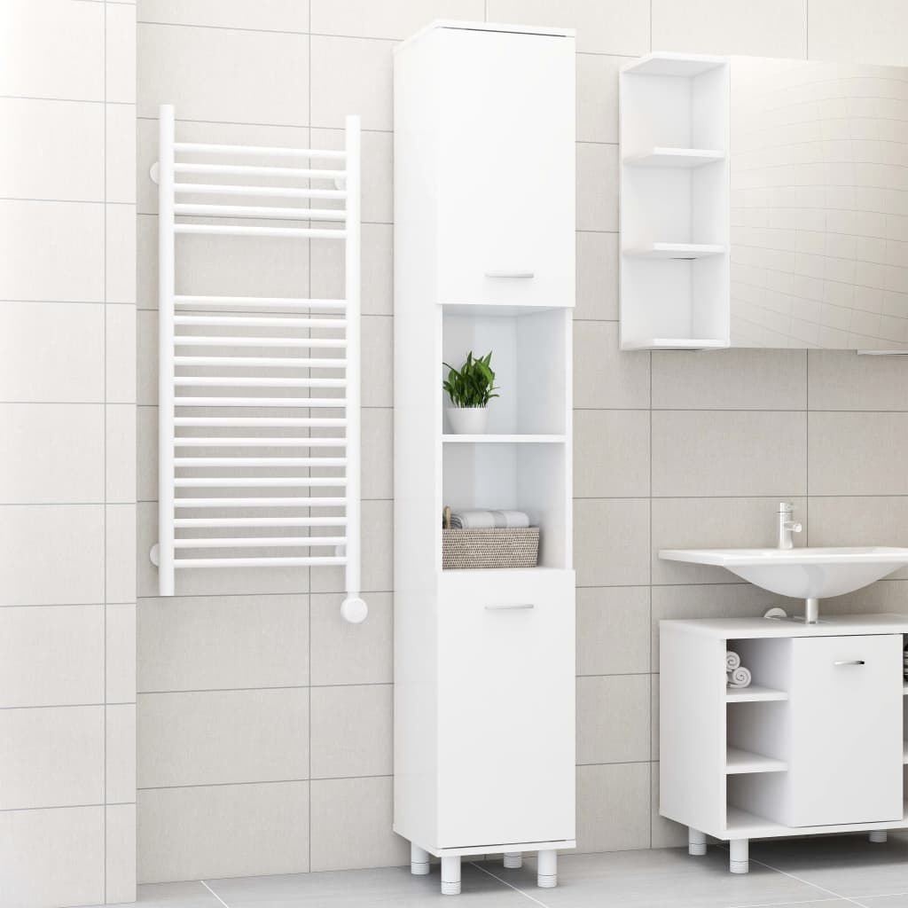 vidaXL Badkamerkast Wit Hoogglans - NU 35% Korting!