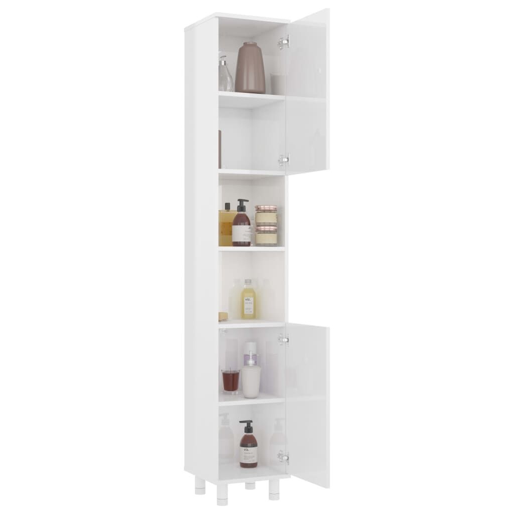 vidaXL Badkamerkast Wit Hoogglans - NU 35% Korting!