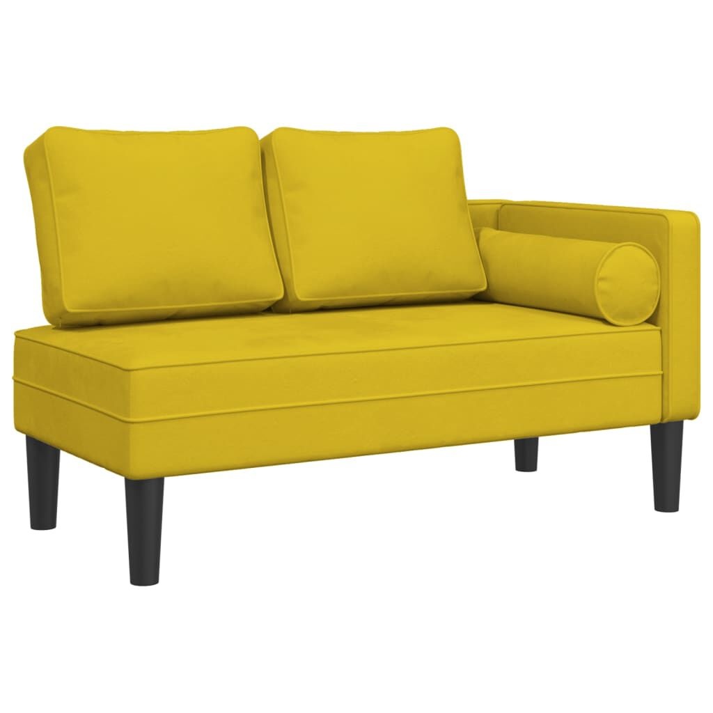 VidaXL Gele Fluwelen Chaise Longue met Kussens - 35% Korting!