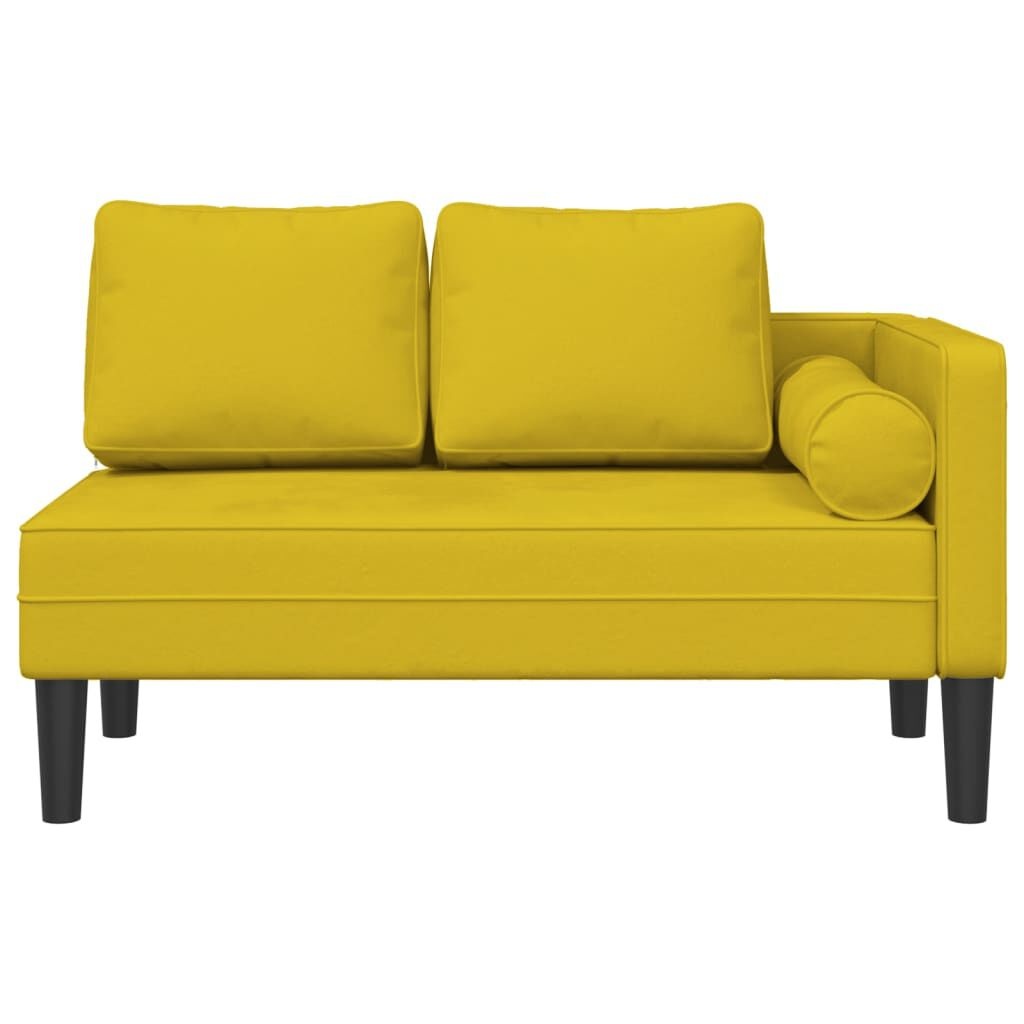 VidaXL Gele Fluwelen Chaise Longue met Kussens - 35% Korting!