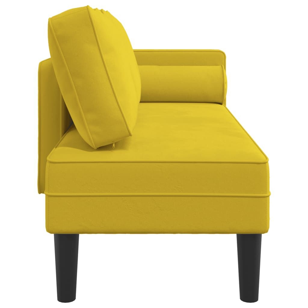 VidaXL Gele Fluwelen Chaise Longue met Kussens - 35% Korting!