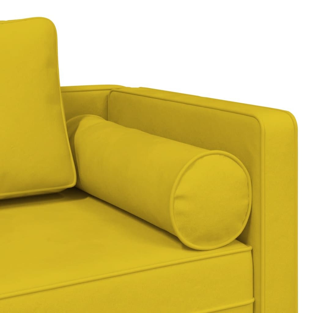 VidaXL Gele Fluwelen Chaise Longue met Kussens - 35% Korting!