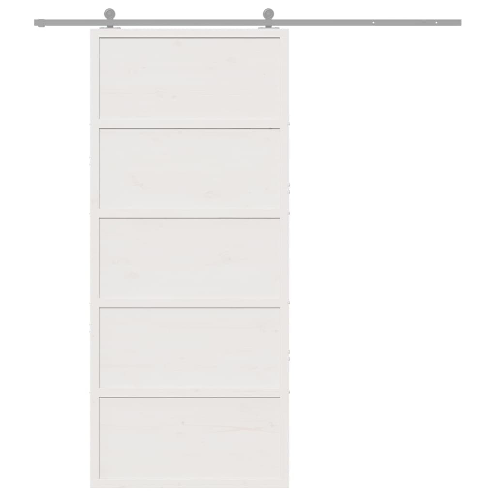 vidaXL Schuifdeur Grenen Wit 90x208cm - 35% Korting!