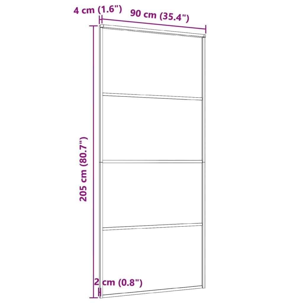 vidaXL Schuifdeur 90x205cm Zwart - 35% Korting!