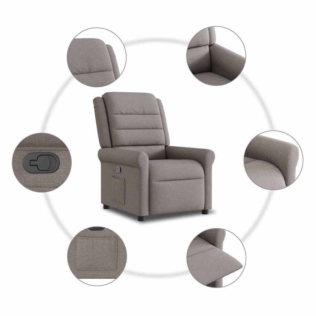 Verstelbare Fauteuil Taupe - 35% Korting! Comfort & Stijl