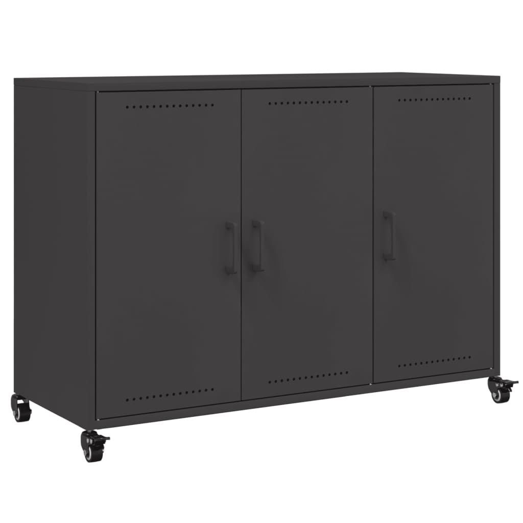 vidaXL Dressoir Zwart Staal 100cm - 35% Korting!