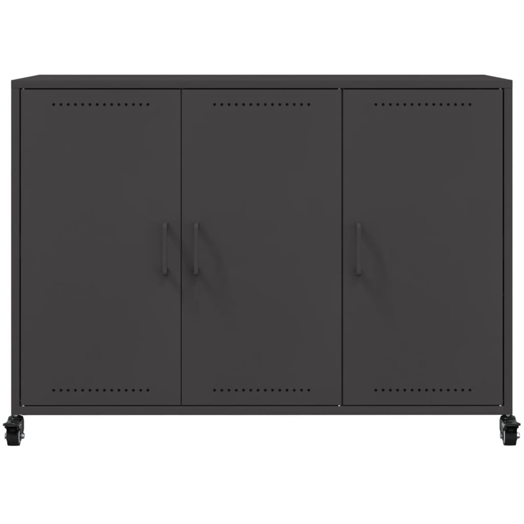 vidaXL Dressoir Zwart Staal 100cm - 35% Korting!