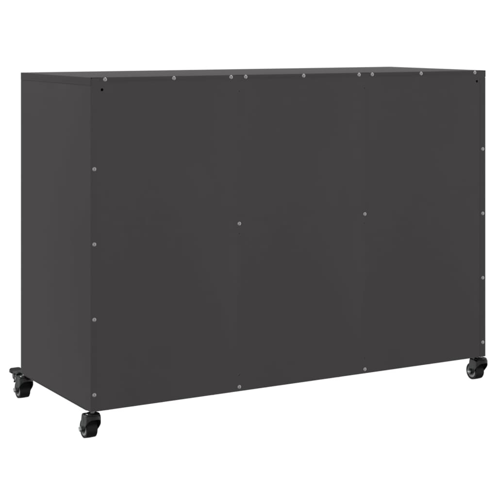 vidaXL Dressoir Zwart Staal 100cm - 35% Korting!