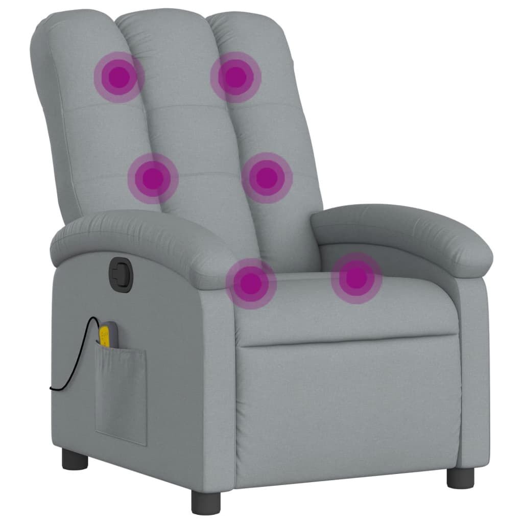 VidaXL Massagestoel Lichtgrijs - 35% Korting!