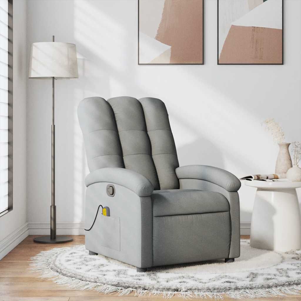 VidaXL Massagestoel Lichtgrijs - 35% Korting!