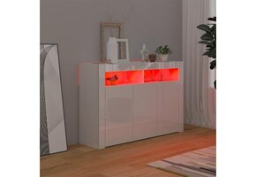vidaXL Dressoir LED Wit Hoogglans -35% Korting!