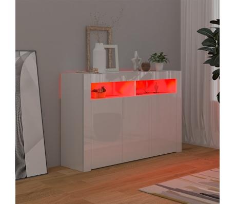 vidaXL Dressoir LED Wit Hoogglans -35% Korting!